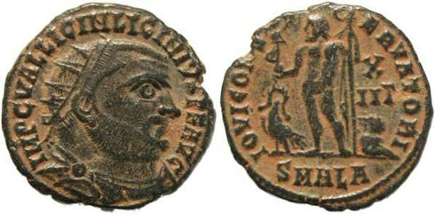 Licinius I AE Post Reform Radiate, AD 321-324, ALEXANDRIA